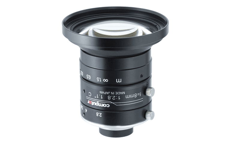 Machine vision lenses including C-mount and F-mount options
